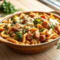 Pastaschotel met kippenchipolata