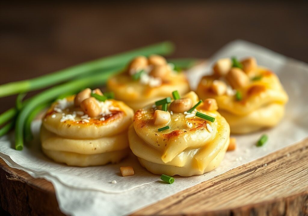 Pasteitjes met emmentaler en truffel — AI-gegenereerde illustratie
