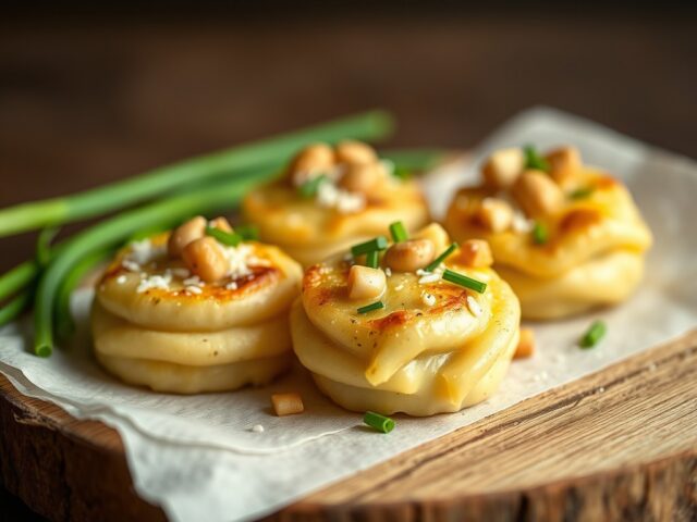 Pasteitjes met emmentaler en truffel — AI-gegenereerde illustratie