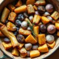 Pastinaak en aardperen in de oven