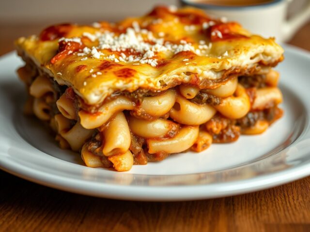 Pastitio (Griekse pasta-gehakt met bechamelsaus)