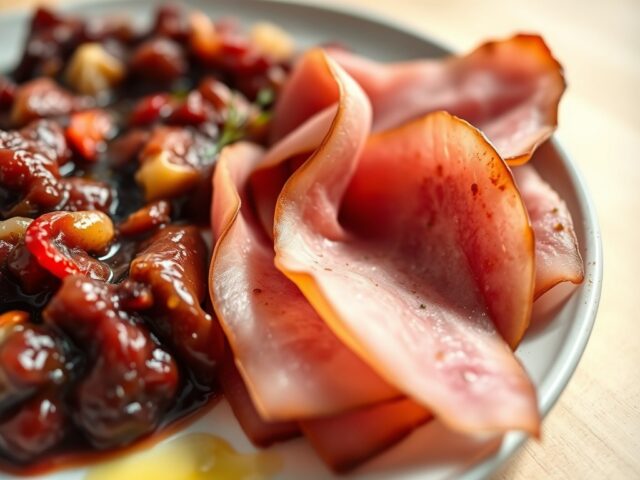 Pastrami met artisjokken compote