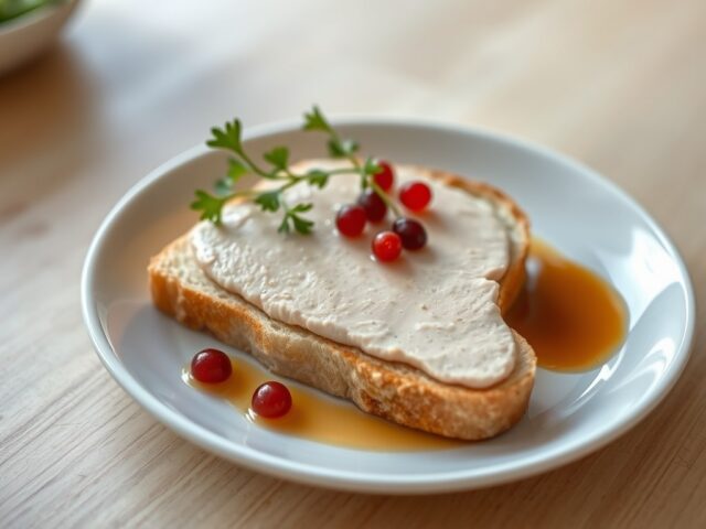 Pate au foie gras met saus Monegask