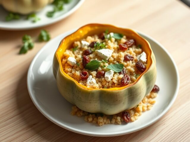 Pattison gevuld met couscous