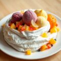 Pavlova met sorbetijs