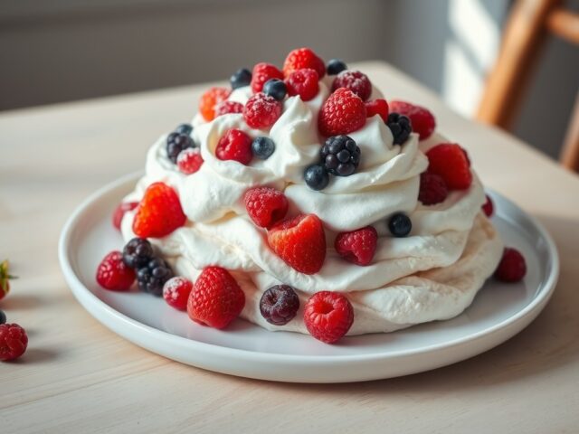 Pavlova met zomervruchten