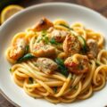 Penne met citroencourgette en kip