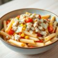 Penne met maïs en tonijn