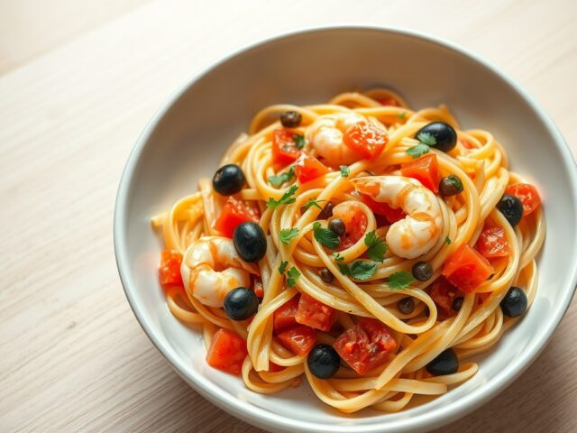 Penne met scampi’s