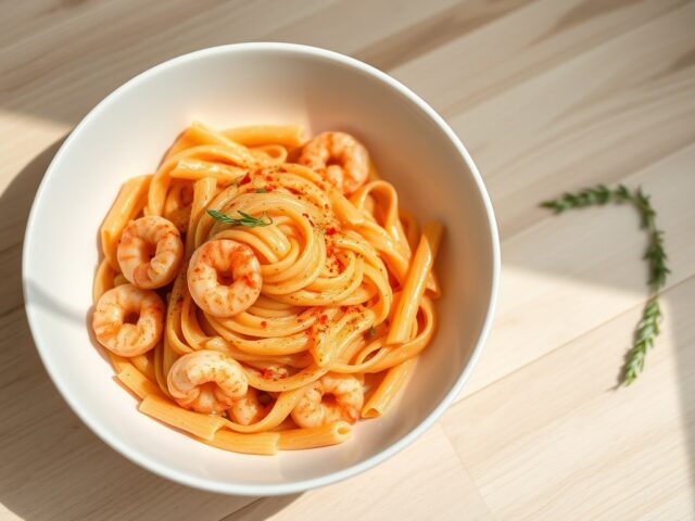 Penne rigate met chiligarnalen