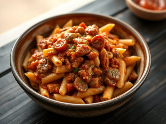 Penne Rigate met Zuid-Italiaanse Ragu