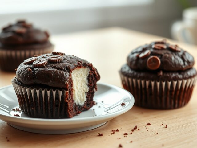 Pepermuntcakejes met zachte vulling