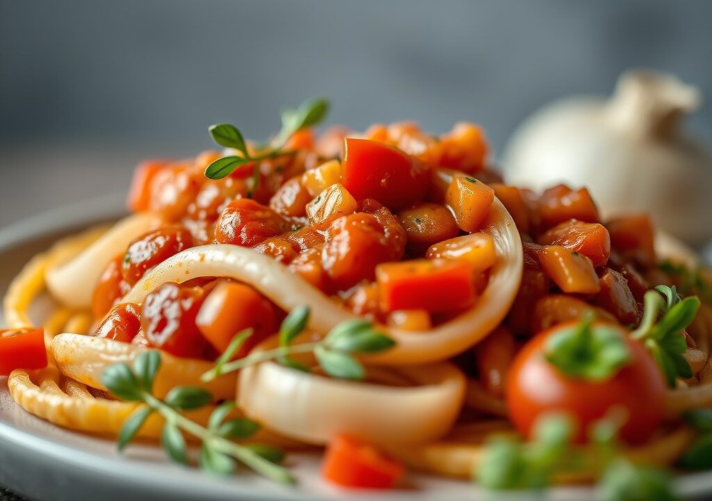 Peperonata, AI-gegenereerde illustratie