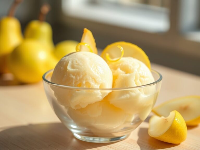 Peren-citroensorbet