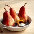 Peren in rode wijn