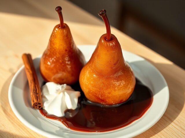 peren met chocoladefudge