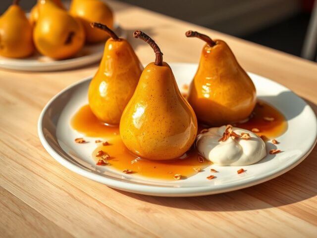 Peren met sinaasappellikeur