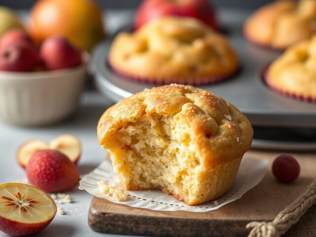 Peren muffins — AI-gegenereerde illustratie