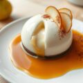 Perenbavarois met karamelsaus