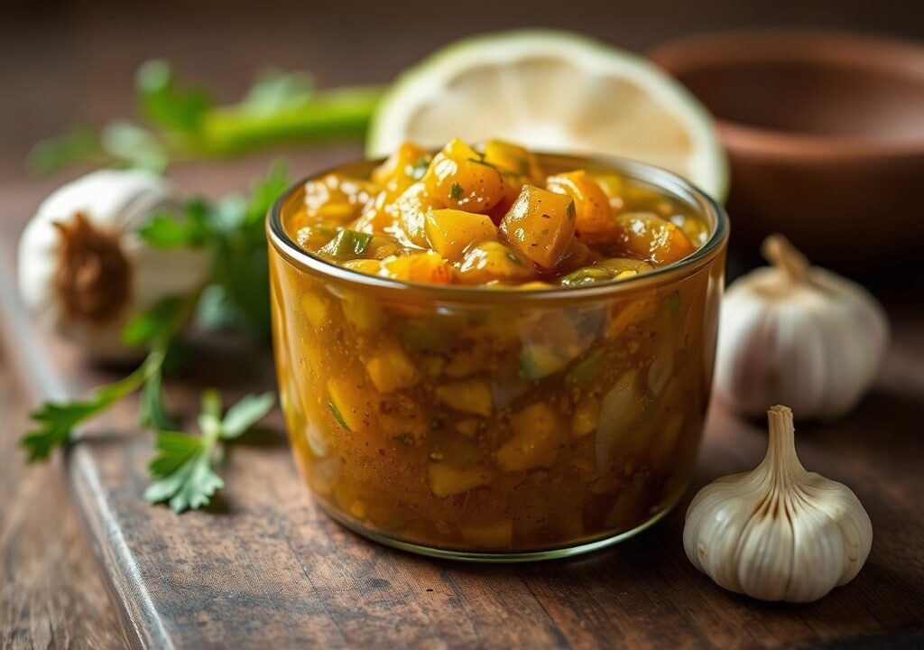 Perenchutney van Terroir d’Anvers, AI-gegenereerde illustratie