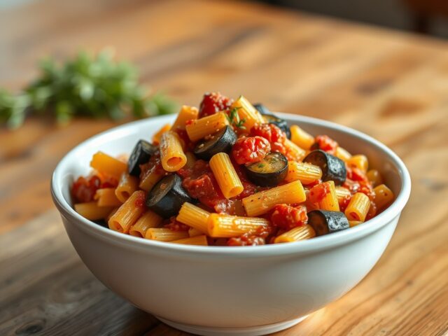 PerPasta alla Puttanesca met mediterrane groenten