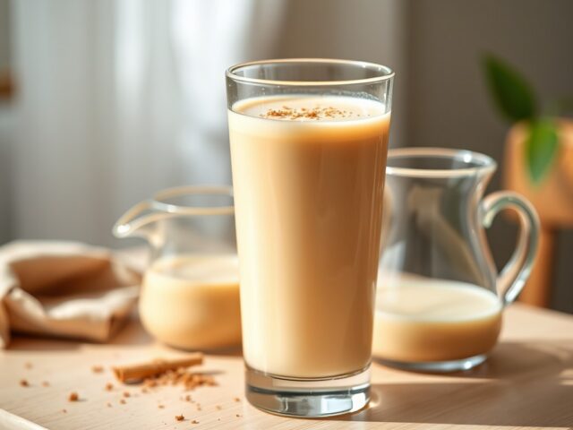 Perzikachtige eierdrank
