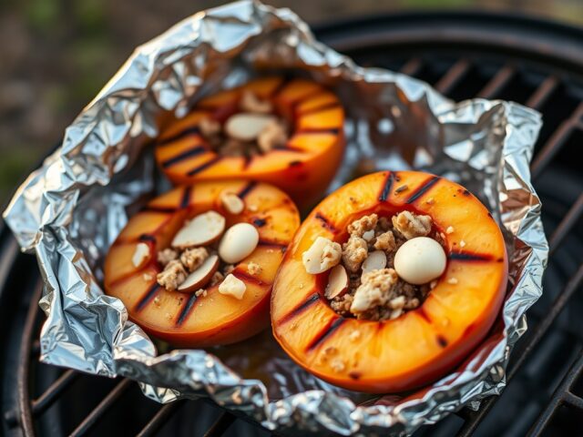 Perzikenpakketjes (bbq)