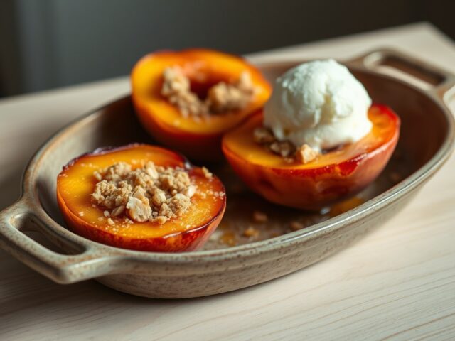 Pesche ripiene al forno