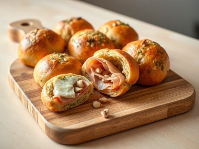 Pesto-hambroodjes (combimagnetronrecept)