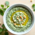 pesto van geitenkaas en koriander