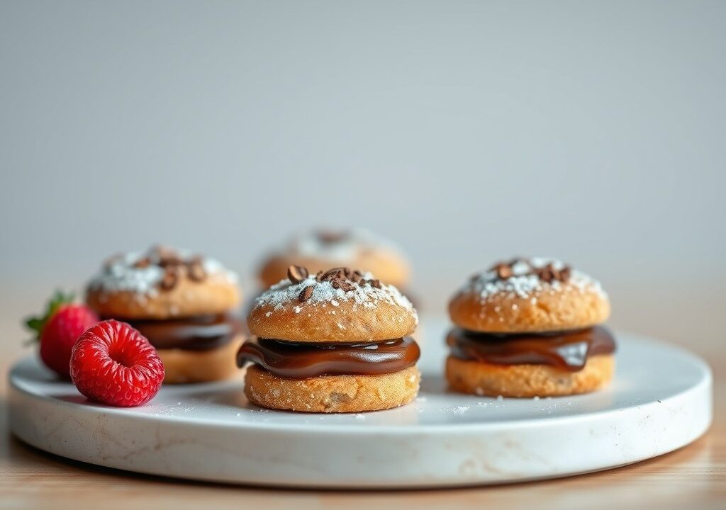 Petit fours van ontbijtkoek, AI-gegenereerde illustratie