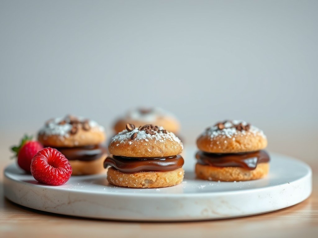 Petit fours van ontbijtkoek, AI-gegenereerde illustratie