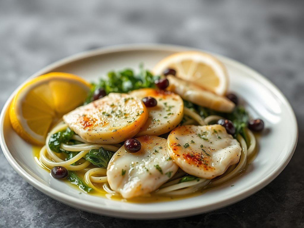Piccata verde, AI-gegenereerde illustratie