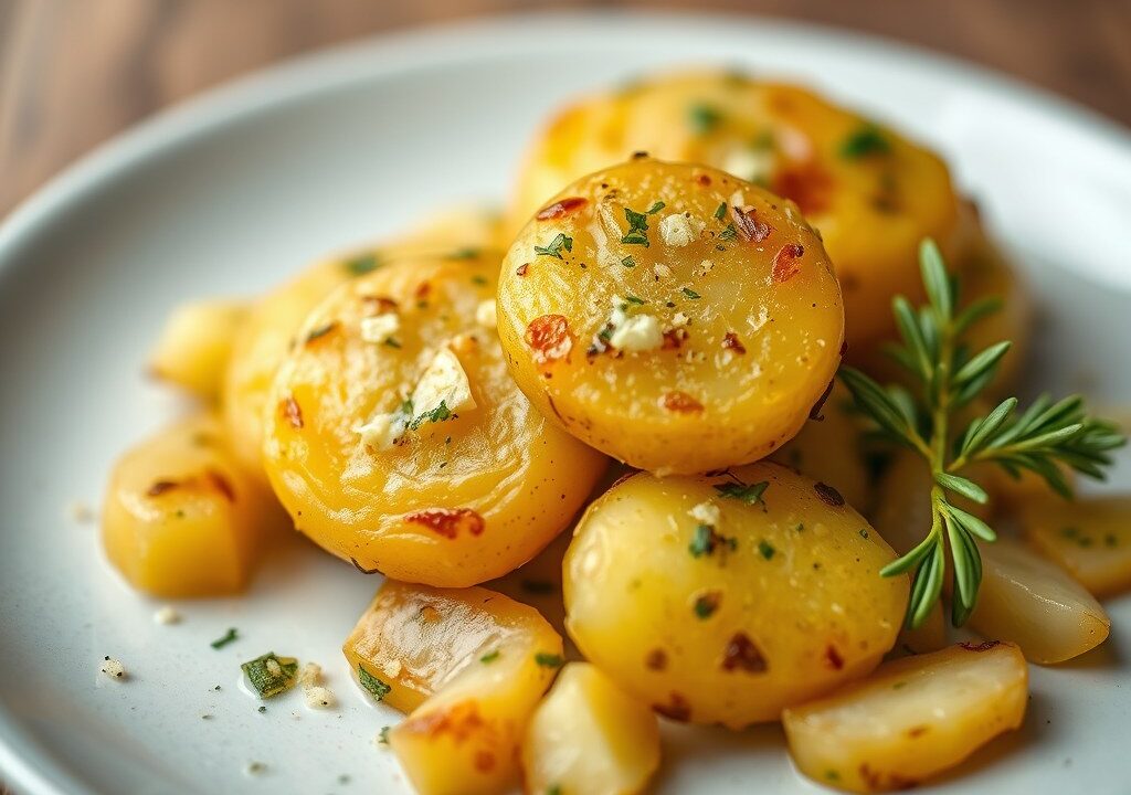 Pikante aardappelkoeken, AI-gegenereerde illustratie