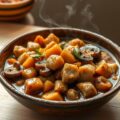 Pikante kip-hachee met abrikozen