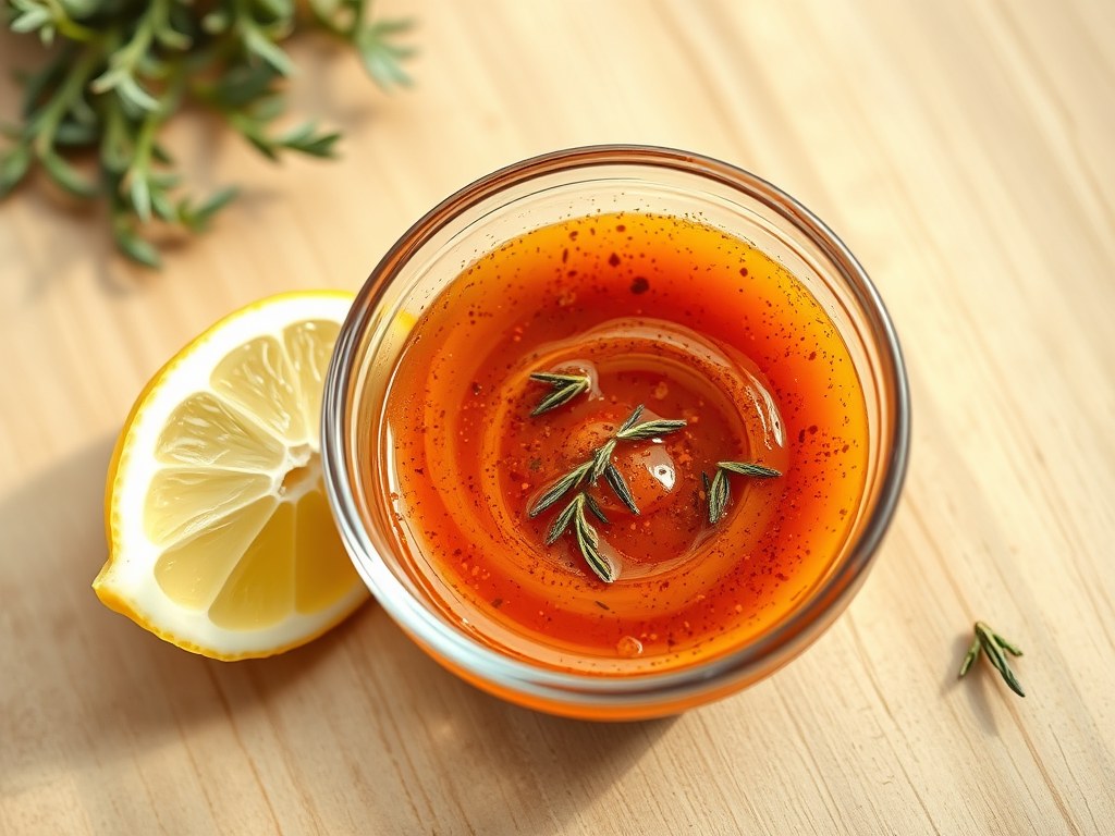 Pikante marinade, AI-gegenereerde illustratie