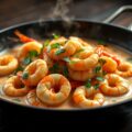 pikanten wok met scampi