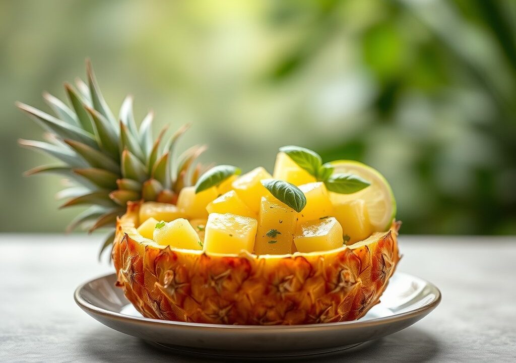 Pineapple-Beach, AI-gegenereerde illustratie