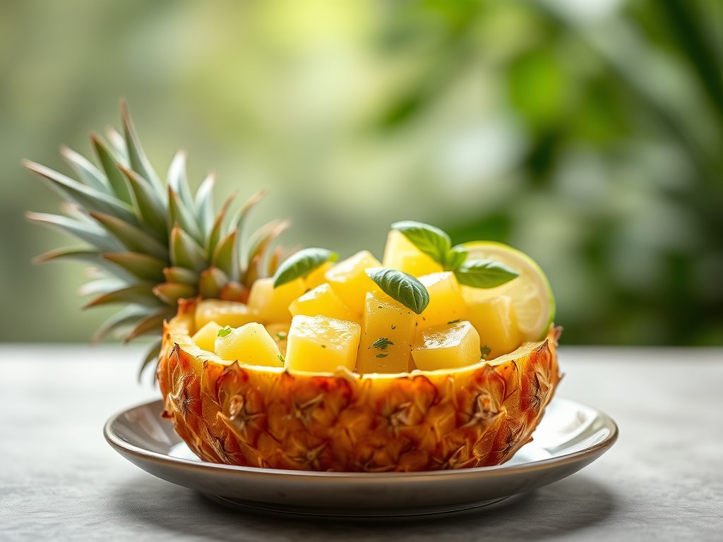 Pineapple-Beach, AI-gegenereerde illustratie