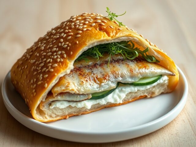 Piramidebroodje met haring