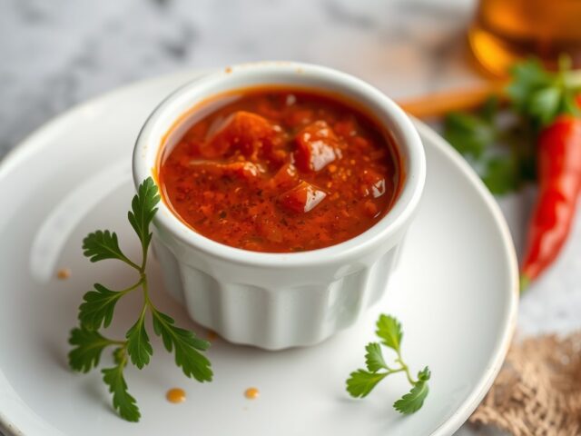 Piri Piri Saus- Marinade — AI-gegenereerde illustratie
