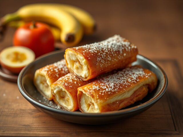 Pisang Goreng (geb. banaan in een krokante laag) — AI-gegenereerde illustratie