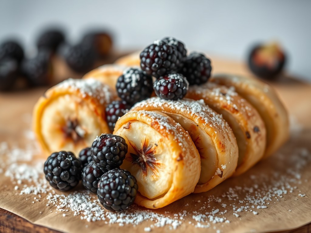 Pisang goreng (gebakken banaan), AI-gegenereerde illustratie