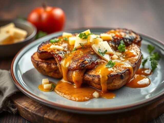 Pistolet met chutney en kaas — AI-gegenereerde illustratie