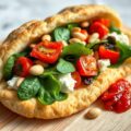 Pita’s met spinazie en tomaat