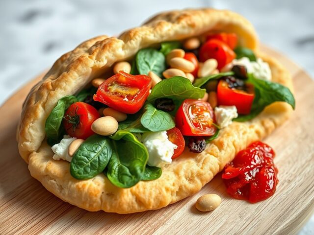 Pita’s met spinazie en tomaat
