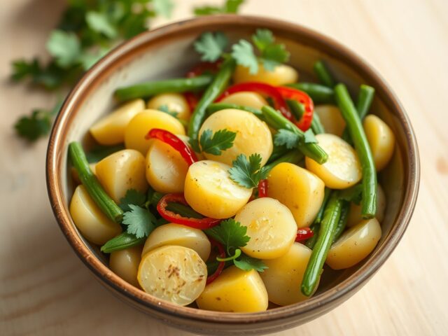Pittige aardappelsalade
