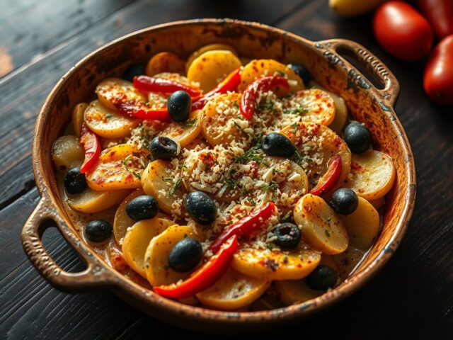 pittige aardappelschotel