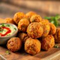 Pittige borrelballetjes met olijvendip