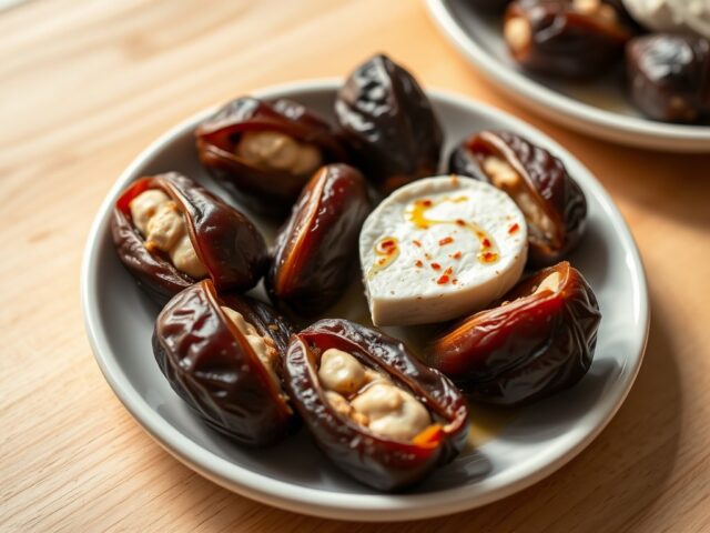 Pittige dadels met brie